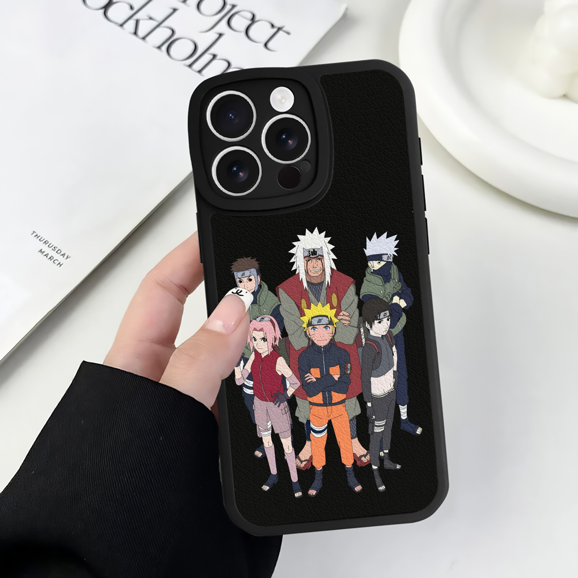（画像用） NARUTO -ナルト- うずまき ナルト Uzumaki Naruto 【iPhone 16シリーズ対応】シリコンスマホケース（レザー調） 材質：シリコン